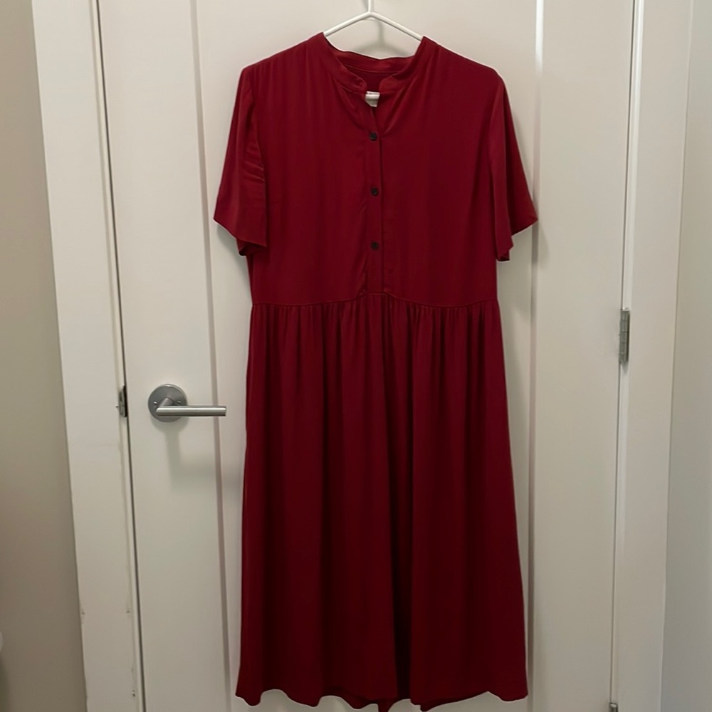 Frank and Oak red dress in Small.